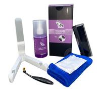 5 in 1 Vinyl Record Cleaner Kit - Includes Ultra-Soft Velvet Brush, XL Cleaning Liquid Spray, Turntable Stylus Cleaning Gel - plus 2 small brushes by Vision Media®