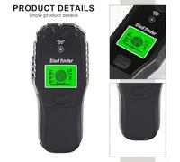 5-in-1 Wall Scanner and Stud Detector for Metal, Wood, AC Wires and Pipes with Depth Indicator and Audible, Professional Handheld Detector