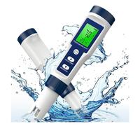5 in 1 Water Tester - pH, TDS Meter for Drinking Water, Pools, and Aquariums - Measures pH, TDS, EC, Temperature, Salt for Accurate Water Quality Assessment