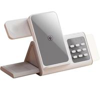 5-in-1 Wireless Charger Stand with White Noise & Night Light, 15W Fast Wireless Charger Station Compatible for iPhone17 16 15 14 13 12 11 Pro Max Apple Series, Apple Watch, Airpods (White)