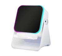 5-in-1 Wireless Induction Bluetooth Speaker with Phone Stand, 57mm Subwoofer Heavy Bass, 5000mAh Power Bank, RGB Light, Auto-Play Induction Speaker for Smartphone Tablet (White)