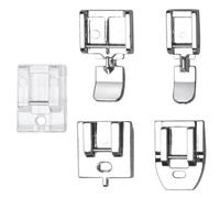5-in-1 Zipper Presser Foot Set - Invisible, Transparent & Standard Zipper Feet for Low Shank Sewing Machines (Compatible with Janome, Singer, Brother)