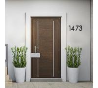 5 in Modern Floating Outdoor House Numbers for Plaque Décor Wall-Mount Abs Address Garden with Black 125mm - Highly Visible Hardware Sign Garden Tall(4)