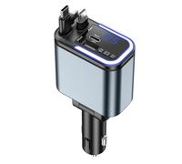 5 In1 Double Stretch Super Car Fast Charging Cable 180W USB Type C Power Adapter Fast Protable With Light Charging Starry