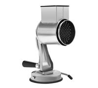 5 In1 Rotary Cheese Grater Hand Drum Slicer Manual Cheese Shredder Multi Function Stainless Steel Vegetable Chopper Cutter with 5 Blades for Fruit Potato Cucumber Lemon Nut Silver