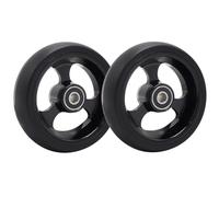 5 inch/120 mm Wheelchair Front Caster Wheel for Sports Wheelchairs, PU Solid Tire and Aluminum Alloy Wheel Hub, 5/16" (8 mm) Bearing(Black)