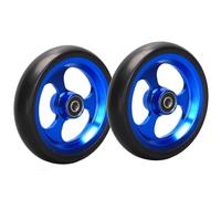 5 inch/120 mm Wheelchair Front Caster Wheel for Sports Wheelchairs, PU Solid Tire and Aluminum Alloy Wheel Hub, 5/16" (8 mm) Bearing(Blue)