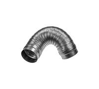 5 Inch / 125mm Flexible Duct - 0.45 to 1m / 17.7 to 39.4 Inch Length - Aluminium Ducting Connector - Galvanized Steel End Sleeves - Washer and Dryer Exhaust Duct - Dust Collection Hose - Dryer Duct