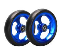 5 inch/125mm Front Wheelchair Wheel for Sports Wheelchairs, Front Wheels Wheelchair Replacement Caster Wheels, Aluminum Hubs, 2 Counts (Color : Blue)