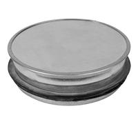 5'' Inch / 125mm Round Galvanized Steel End Cap with Rubber Gasket - Round Vent Cover - Indoor and Outdoor Pipe Cover - Air Ventilation - Dryer Duct End Cap - Ducting Metal Plug - Steel Duct Cap
