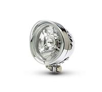 5 Inch 127mm Motorcycle Headlight 55W in CHROME | Vintage Design | Ideal for Custom Chopper | Classic Look Cafe Racer | Compatible with Harley Davidson Sportster Dyna Models 883 1200 1340 1450