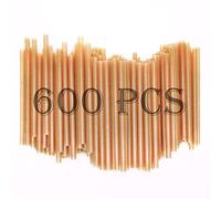 5 Inch 600pcs Biodegradable Cocktail Straws Made from Sugarcane Fiber A Eco- Friendly CompostableSturdy Drinking Straws for Hot and Cold Drinks Not FoggyPacked by 200 Count per Box(3 Packs)