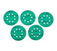 5 Inch 8 Hole Green Zirconia Sanding Discs 60-2000 Grit PET Film Hook and LOOPs Wet Dry Sandpaper Pads Compatible with for Orbital Sander Furniture(2000#)