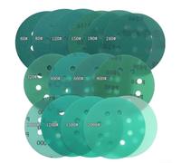 5 Inch 8 Hole Green Zirconia Sanding Discs 60-2000 Grit PET Film Hook and LOOPs Wet Dry Sandpaper Pads Compatible with for Orbital Sander Furniture(800#)