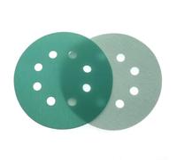 5 Inch 8 Hole Green Zirconia Sanding Discs 60-2000 Grit PET Film Hook and LOOPs Wet Dry Sandpaper Pads Compatible with for Orbital Sander Furniture(80#)