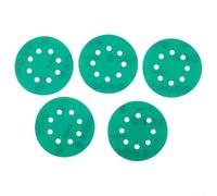 5 Inch 8 Hole Sanding Discs 60-2000 Grit Zirconia Alumina PET Film Hook and LOOPs Wet Green Sandpaper Pads Compatible with for Orbital Sander(1500#)