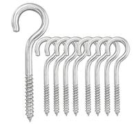 5 inch 8-Pack 304 Stainless Steel Heavy-Duty Screw Eye Hook Eye Bolts, Suitable for Rowing Racks, Hammock, Awning, Hanging Chair, Swing Chair, Fixed Cable, Chain,Hanging Basket (8-Pack)