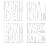 5 Inch Alphabet Stickers, White Vinyl Large Letters Sticker, 12 Sheets Letter Stickers, Waterproof Stick On Letters Sticker for Home Gatherings, Party Decorations, Signs, Posters, Mailboxes, Cars