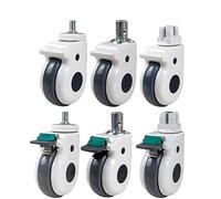 5 Inch Beds Wheel Polyurethane Caster with Bearing Mute Wearable for Trolley Electronic Equipment 1pcs Casters(Rod No Brake)