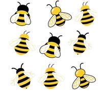 5 Inch Bee Cutouts Bee Theme Greeting Cutouts Classroom Colorful Bee Shaped Die Cut for Teachers Student DIY Craft School Chalkboard Wall Decor Back to School Party Supplies 40 Pcs