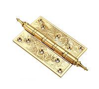 5-inch Brass Hinges, Thickened Retro, Antique Cabinet Doors, Neoclassical European Style Hinges(A)