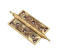5-inch Brass Hinges, Thickened Retro, Antique Cabinet Doors, Neoclassical European Style Hinges(B)