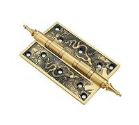 5-inch Brass Hinges, Thickened Retro, Antique Cabinet Doors, Neoclassical European Style Hinges(C)