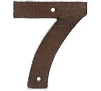 5 Inch Cast Iron Door Number - Rustic Brown - Seven
