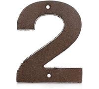 5 Inch Cast Iron Door Number - Rustic Brown - Two