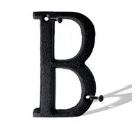 5 Inch Cast Iron Metal Alphabet Letter 'B' House Numbers Mail Box Numbers Solid Home Address Numbers Plaque Numbers for Indoor Outdoor for DIY Projects Hanging Wall Sign Letters Décor