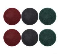 5 Inch Cleaning Pad, Industrial Scouring Disc for Rust Removal and Polishing, Nylon Abrasive Buffing Pads Compatible with Power Drills (6 Pack)