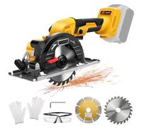 5 Inch Cordless Circular Saw for Dewalt 20V Battery, Electric Circular Saw Brushless Motor 0-45°Cutting Bevel Max Cutting Depth 40 MM(90°),31 MM (45°) for Wood Plastic (No Battery)