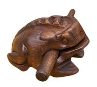 5 Inch Dark Brown Thai Classic Handmade Percussion Instruments Wooden Frog Musical Instrument (Dark Brown 5")