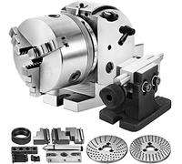 5 Inch Dividing Head Set with 3-Jaw Chuck - Precision Semi-Universal Dividing Head for Milling Machine, Rotary Table & Tailstock Milling Set - includes Indexing Head and Tailstocks - BS-0