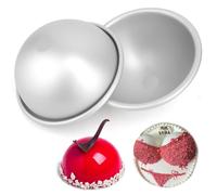 5 Inch Dome Cake Pan, 2 PCS Football, Hemisphere Cake Mold, 3D Soccer Cake Pan, Aluminum Cake Decorating Mold Nonstick Baking Tool