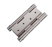5 Inch Double Door Hinge with Automatic Closing Spring, 360° Folding Zinc Alloy Hinge for Heavy Wooden Doors up to 50kg, Silver(Silver Wire)