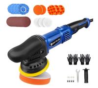 5-Inch Dual Action Polisher 12mm Orbital, 6 Adjustable Speed 2800-5800 RPM, Detachable Side Handle, Various Pads Accessories for Car Detailing Polishing, Waxing, Furniture Buffing