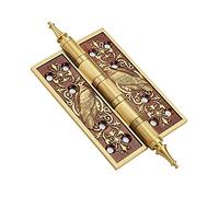 5-inch European-Style All-Copper Automatic Spring Door Hinges, Suitable for Bedroom Doors, Bathroom Doors, Etc.(Rose Golden)