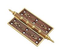5-inch European-Style All-Copper Automatic Spring Door Hinges, Suitable for Bedroom Doors, Bathroom Doors, Etc.(Rose Golden)