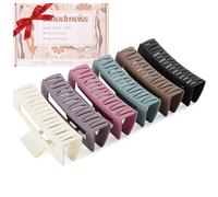 5 Inch Extra Large Claw Clips, Big Hair Clips for Thick Long Curly Hair, Durable Matte Strong Hold Hair Claw Clips, Oversized Non-slip Square Hair Clips for Women, Cute Jumbo Claw Clips, Hair