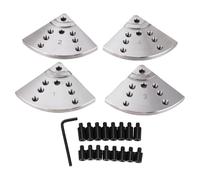 5 Inch Flat Lathe Chuck Jaws 45 Steel Woodturning Lathe Chuck Jaws with Screws for Woodworking