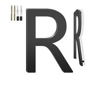 5 Inch Floating House Numbers and Metal Letters for Outdoor Signs, House Numbers for Outside, Aluminum Address Letters and Numbers for Door, Mailbox, Garden, Perfect for Home or Office (Letter R)