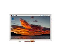 5 Inch HDMI Touchscreen for Raspberry Pi/Jetson Nano/PC High-Brightness Display 1024 x 600 Pixels Toughened Glass Panel IPS Panel Monitor Wide Bezel Capacitive Touch 5DP CAPLCD-G