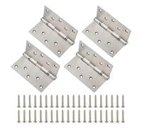 5 Inch Heavy Duty Door Hinges Max Load 220 lbs, 5" x 5" Stainless Steel Hinges Ball Bearing with Square Corners for Indoor and Outdoor Doors, 4 Pcs Silver with 40 Screws
