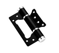 5-Inch Hydraulic Automatic Door Closer with Mute Function - Heavy-Duty Butt Hinge Stopper for Square Corners - Durable Black Hardware for Smooth Operation