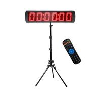 5 Inch LED Race Timing Clock with Tripod for Running Events, 6 Digits Countdown/up Digital Timer Race Clock Remote Control