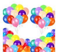 5 inch Multicolor Rainbow Balloons Matte Latex Balloons, 100Pcs Small Balloons.Decoration Party Balloon Helium Balloon Thick Balloons.for Wedding Engagement LGBT Birthday Party Easter Carnival