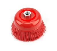 5 Inch Nylon Brush 125mm Nylon, Abrasive Cup Brush Wheel, For Metal Woodworking Glass Polishing Deburring Cleaning Abrasive Tool Polishing Wheel(M14)