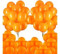 5 inch Orange Balloons Matte Latex Mini Balloons,100 Pcs Small Party Balloon Helium Balloon Thick Decorative Balloons.for Easter Wedding Birthday Halloween Autumn Winter Decoration