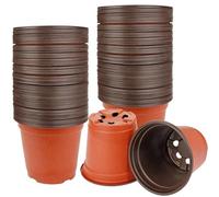 5 Inch Plant Pot 30-Pack, Plastic Seedling Pots with Drainage Holes Nursery Pots for Seed Starting, Indoor Outdoor Garden Containers